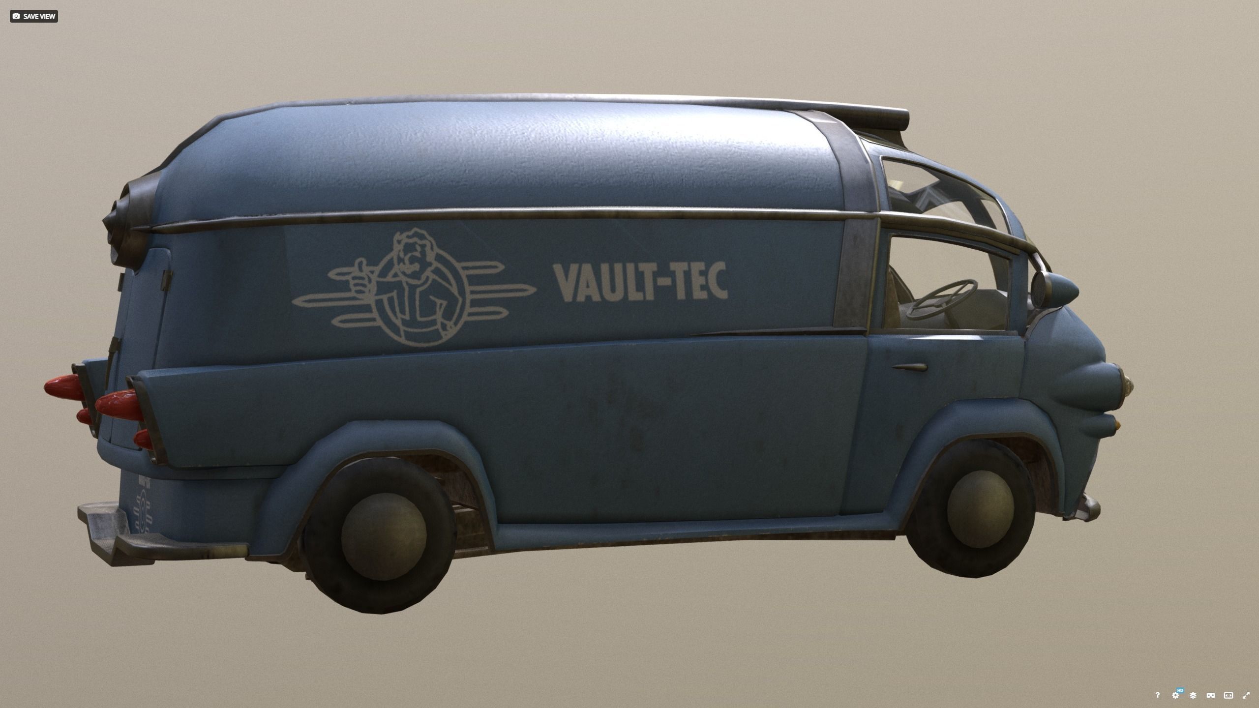 VAULT-TEC car new - before 3D model_5