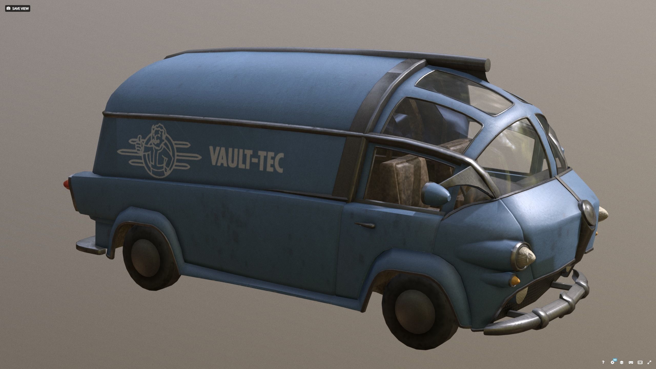VAULT-TEC car new - before 3D model_3