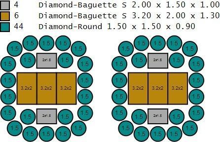 Custom Round Studs Cluster Diamond Studs Earring - Unisex 3D print model_18