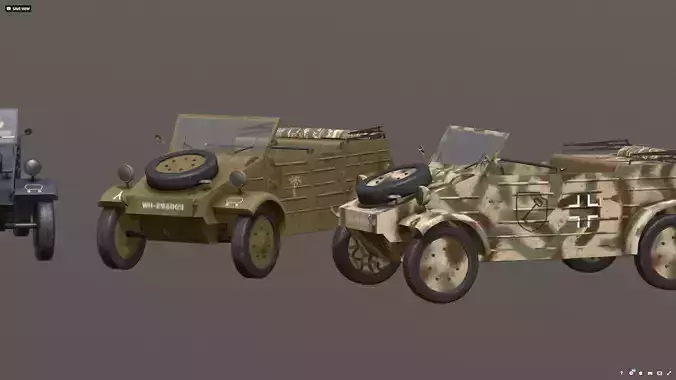 Kubelwagen Afrikakorps Grau Leib Wald camo pack