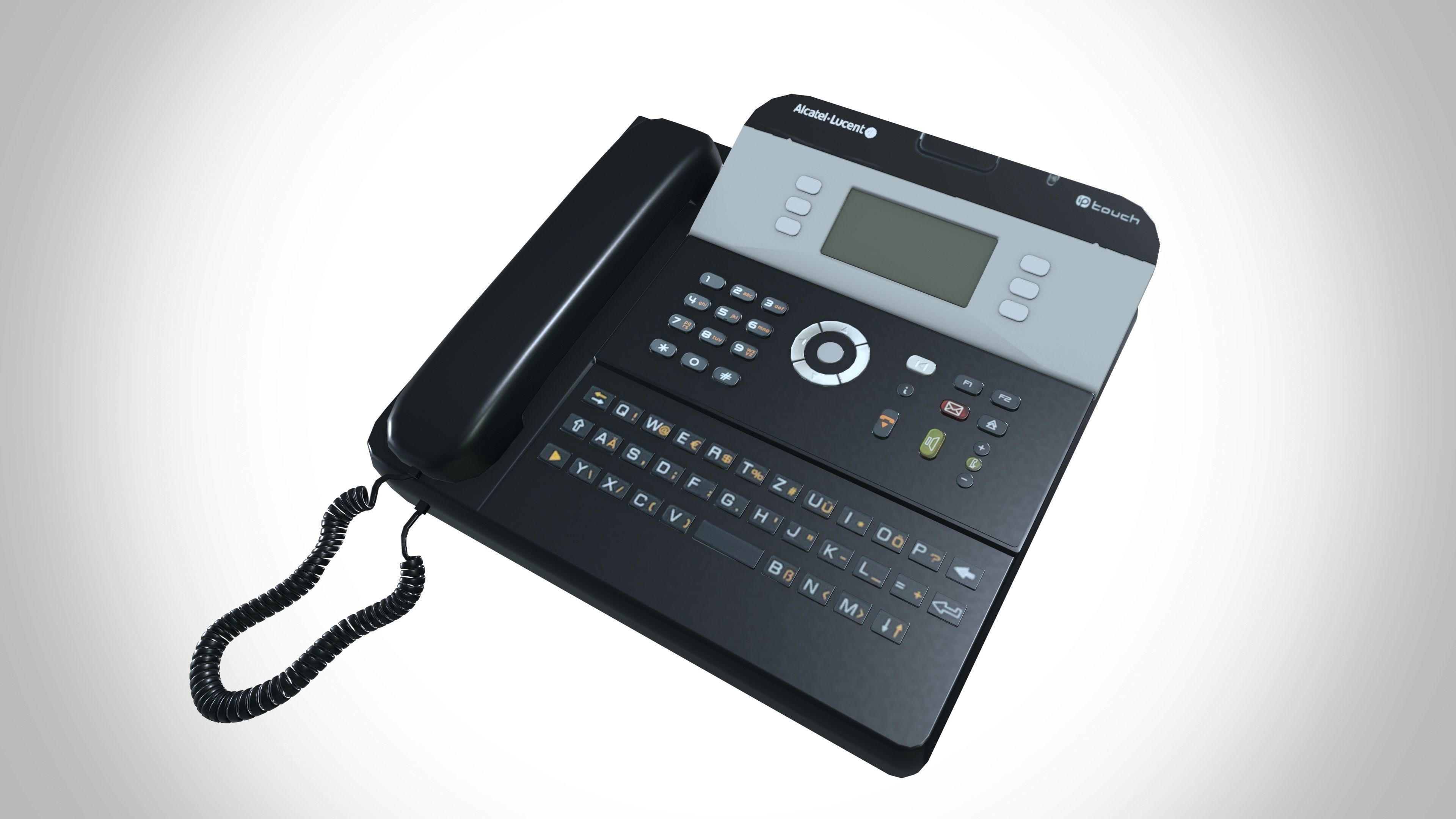 Desk Telephone Low-poly 3D model_7