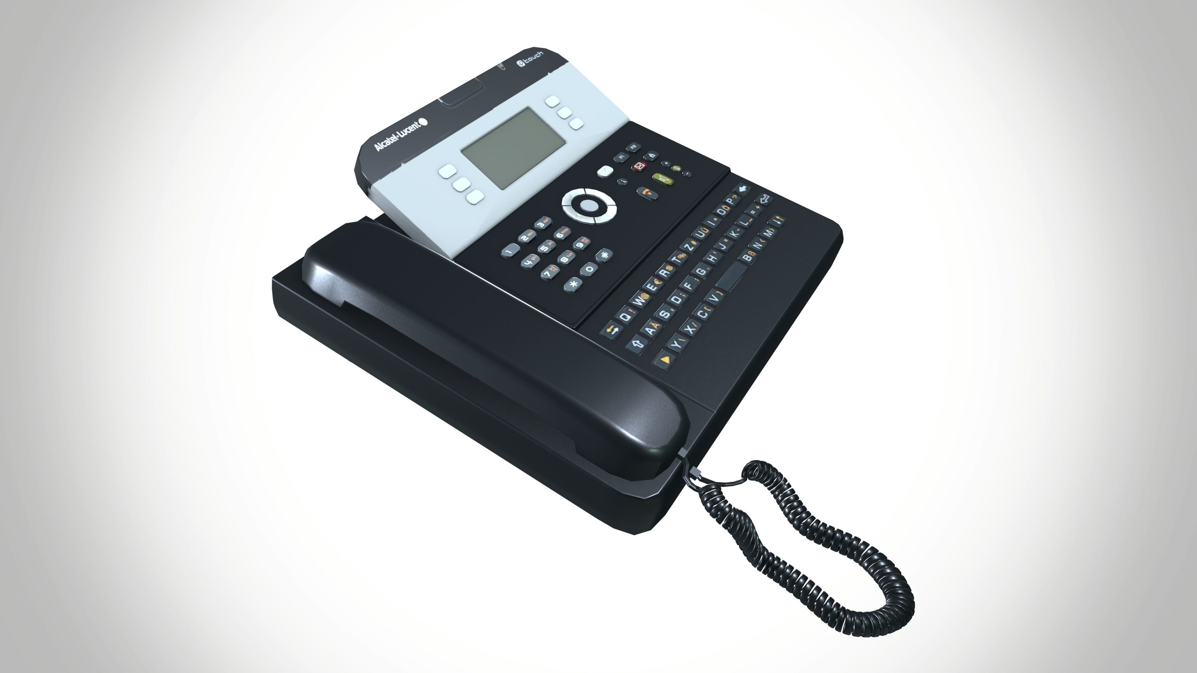 Desk Telephone Low-poly 3D model_3