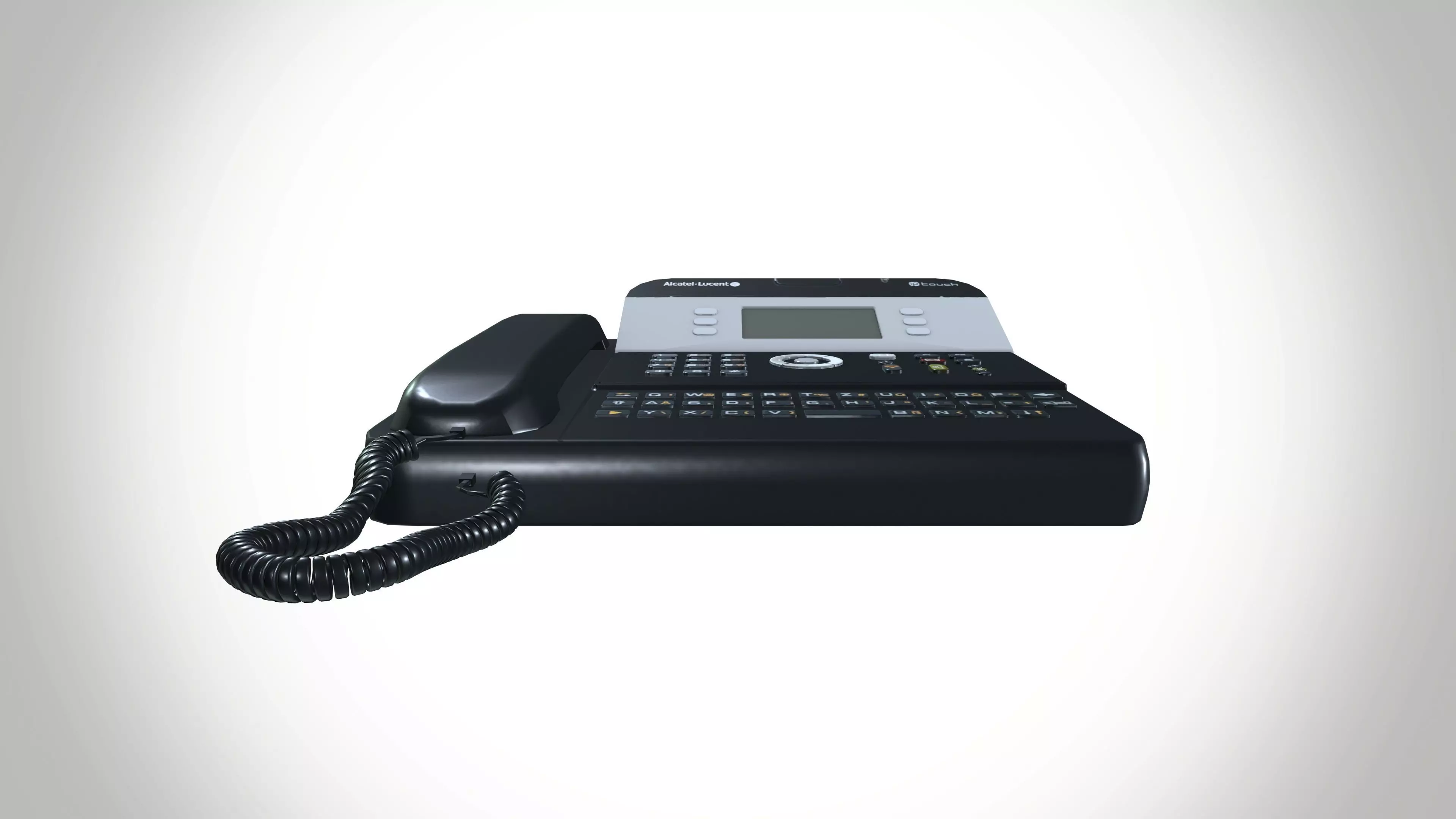 Desk Telephone Low-poly 3D model_0