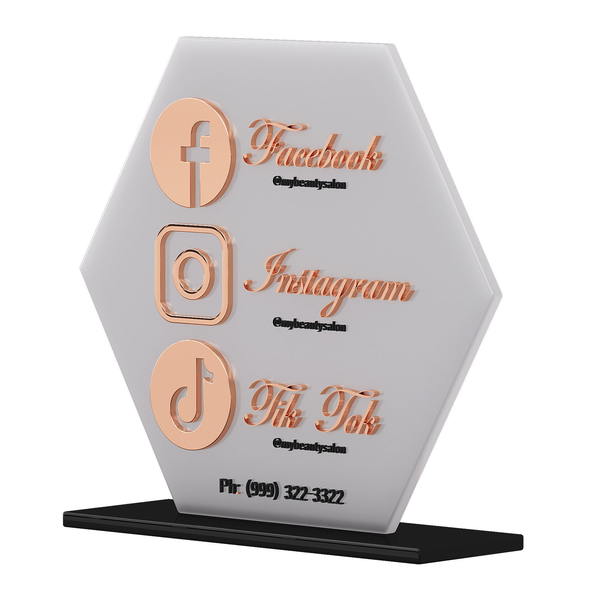 Social media Information stands 3D model_1