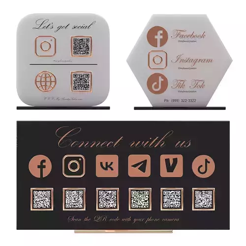 Social media Information stands 3D model