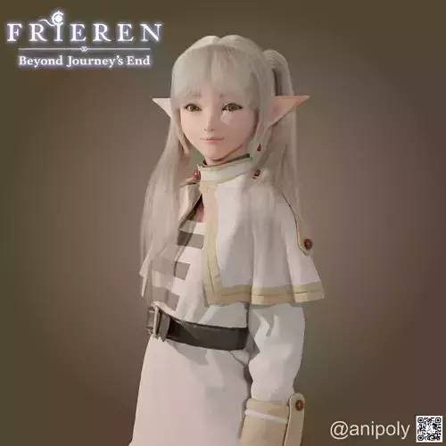 Frieren 3D Realistic Anime Character 3D model