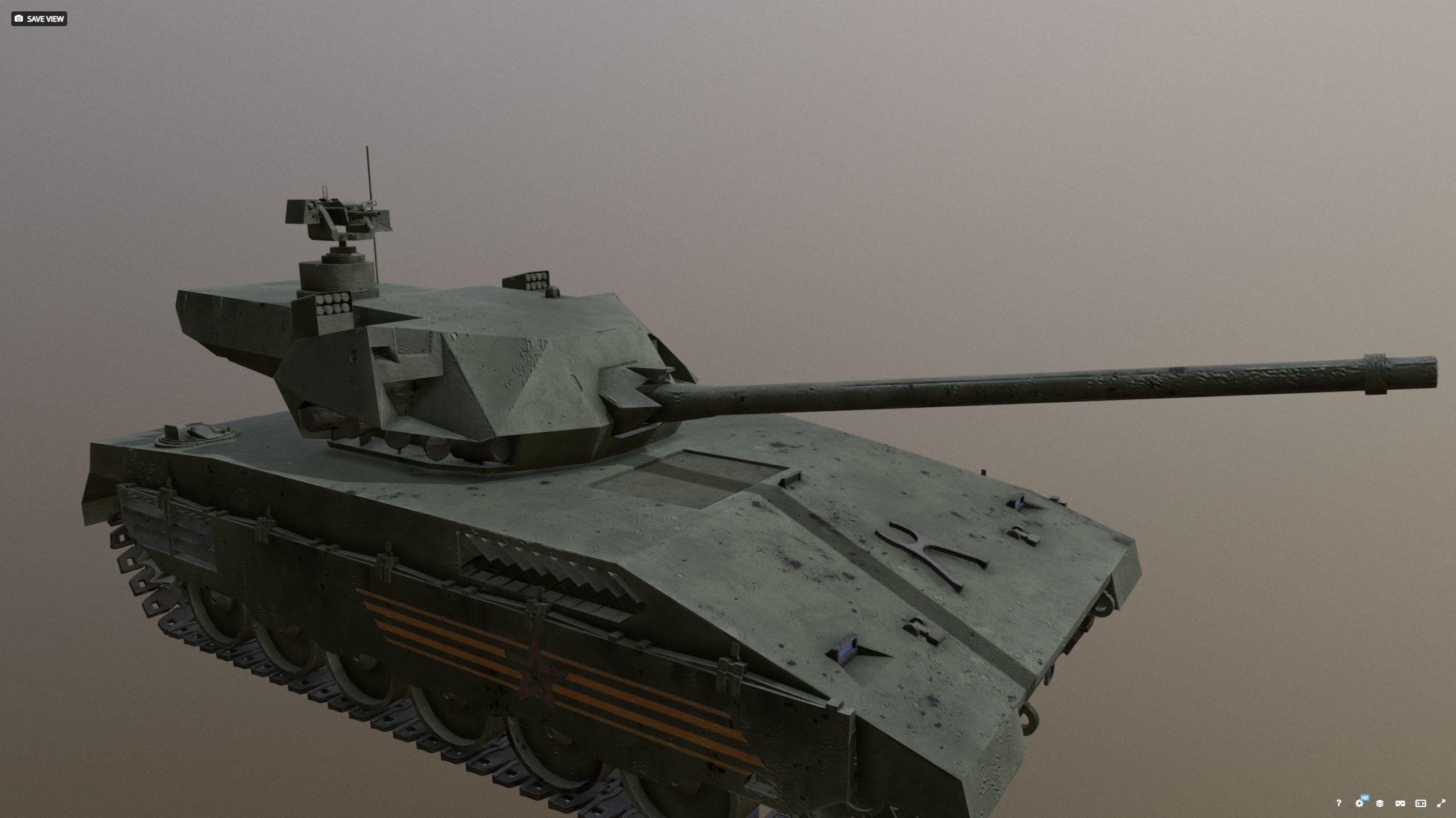 T14 - Armata Green 3D model_15