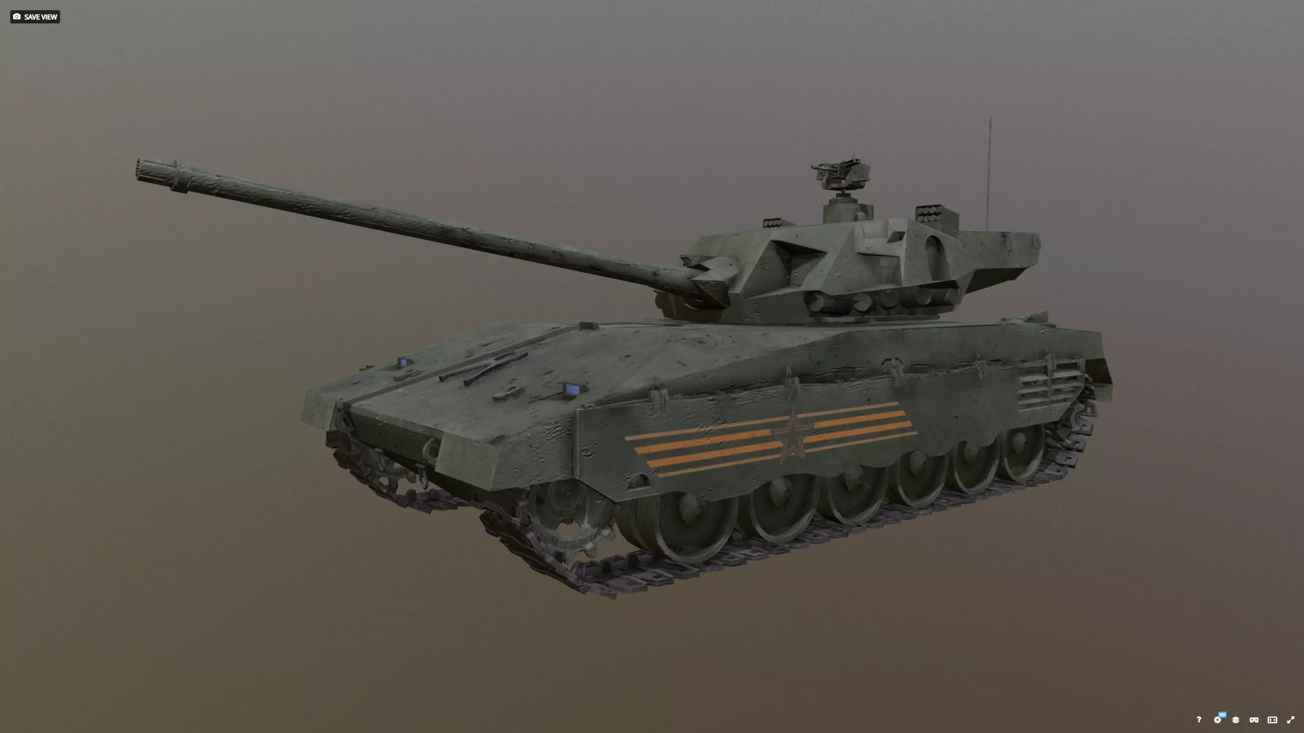 T14 - Armata Green 3D model_0