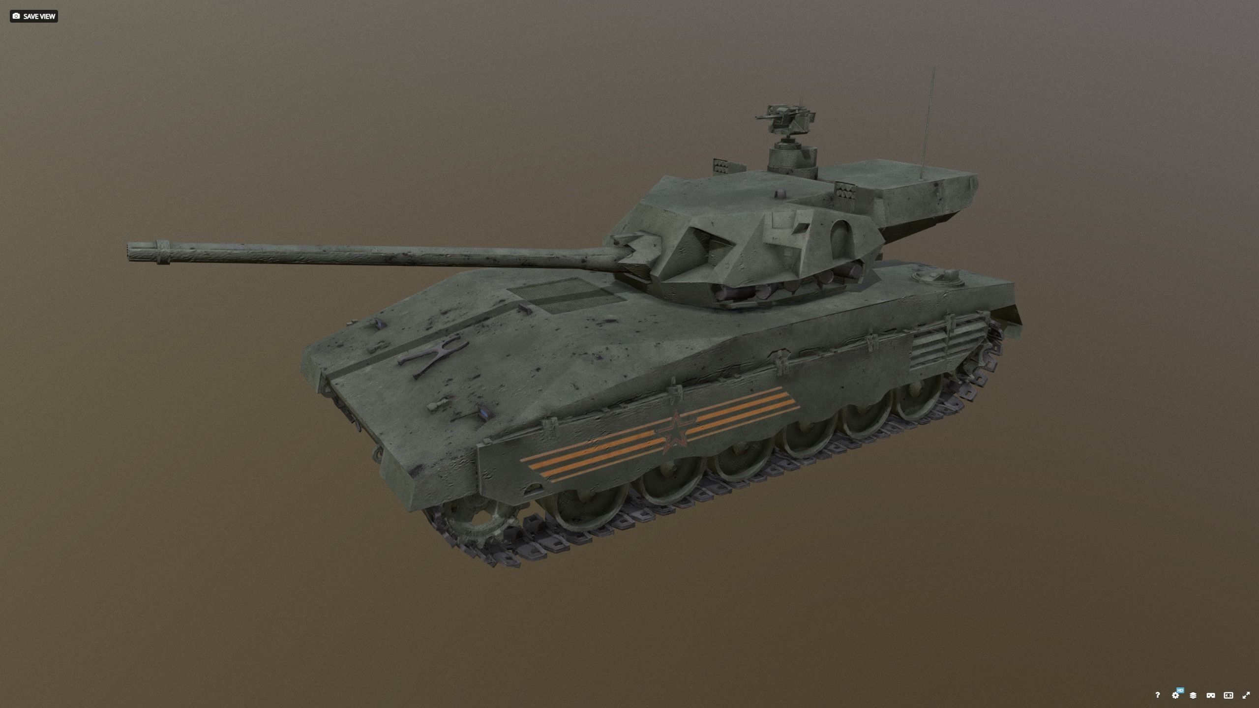 T14 - Armata Green 3D model_7