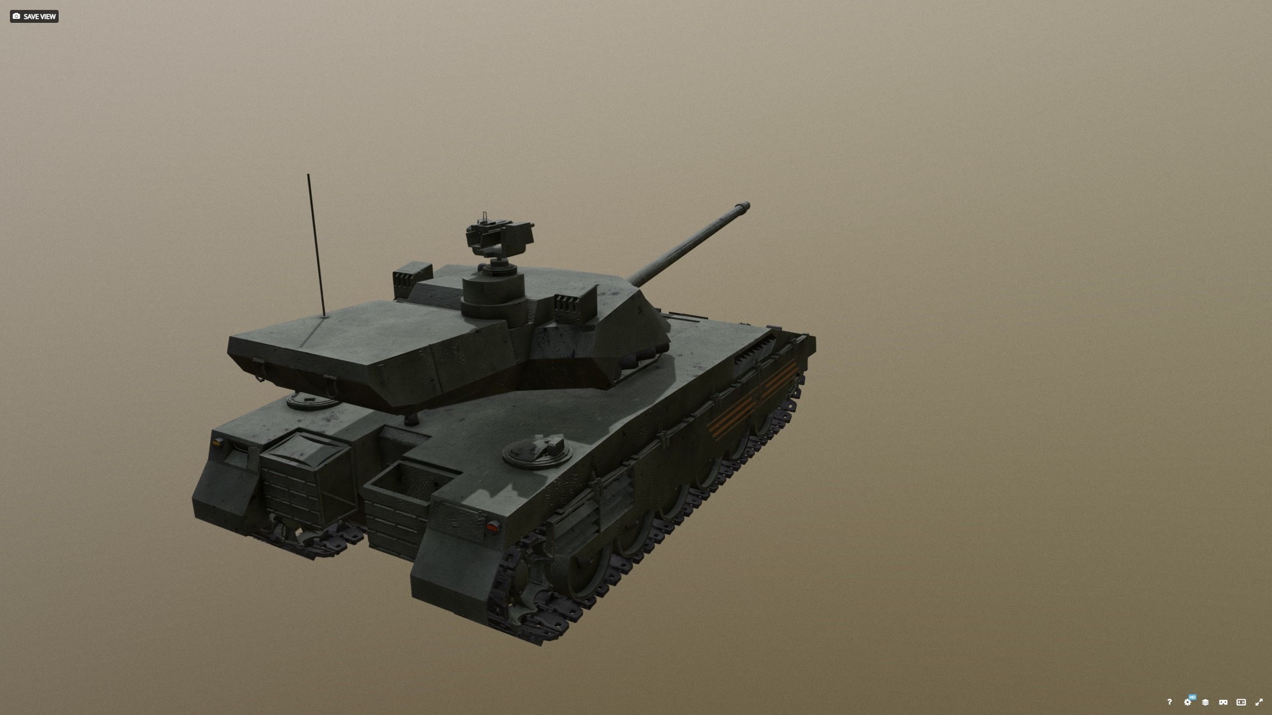 T14 - Armata Green 3D model_4