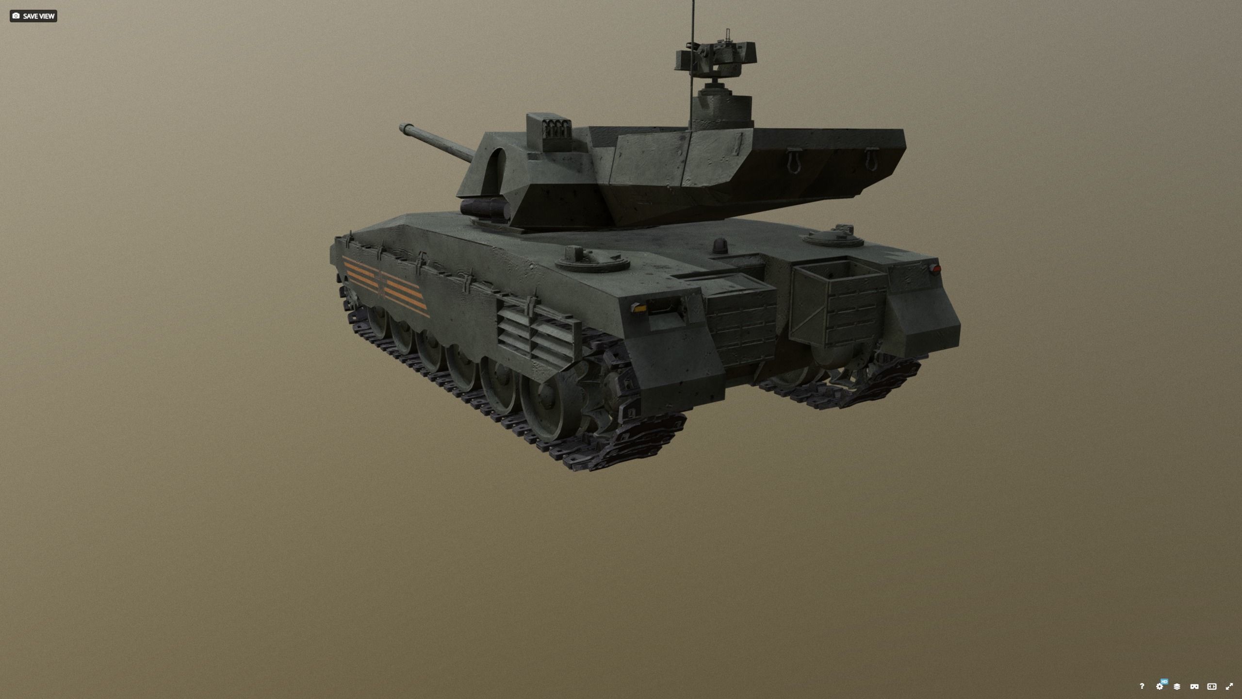 T14 - Armata Green 3D model_6