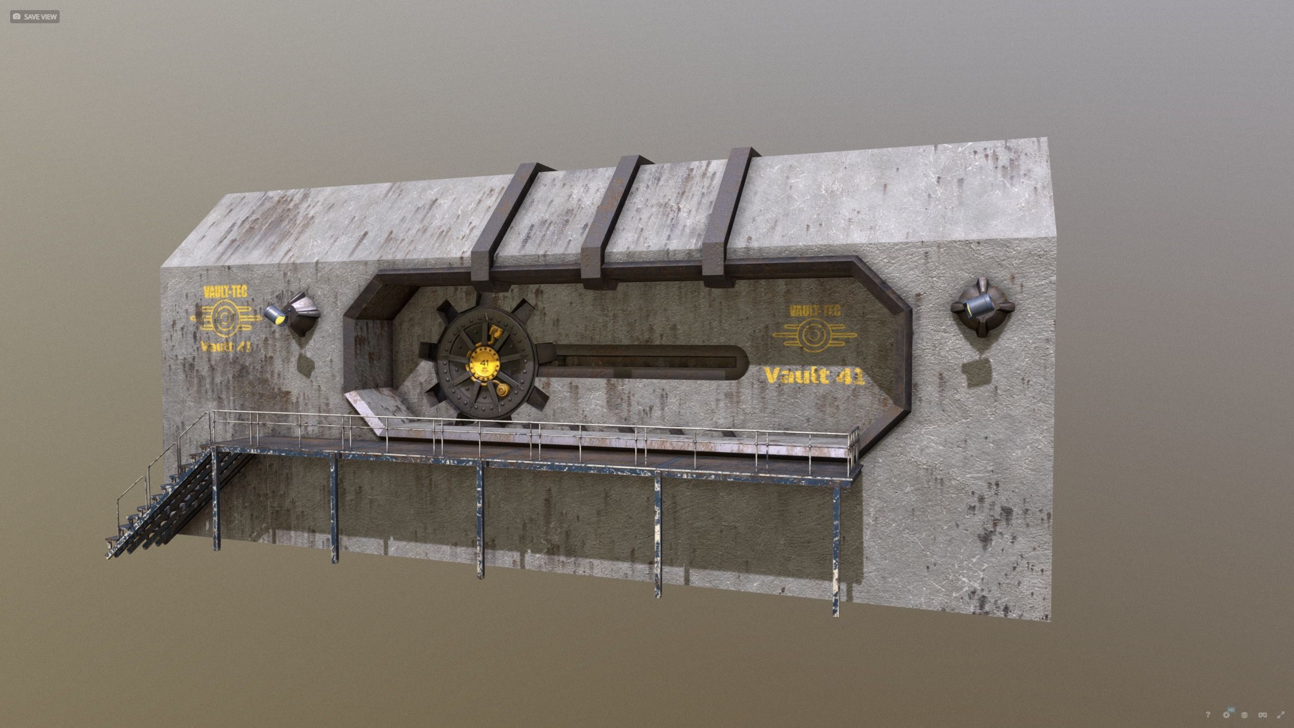 Vault-Tec - Vault 41 Bunkergate 3D model_11