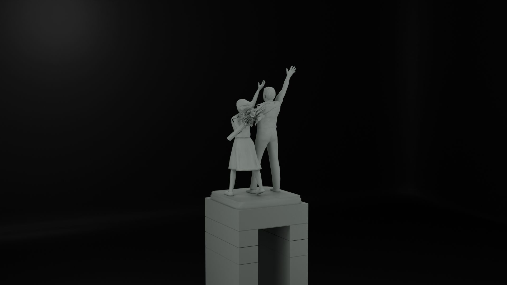 Selamat Datang Monument 3D model_9