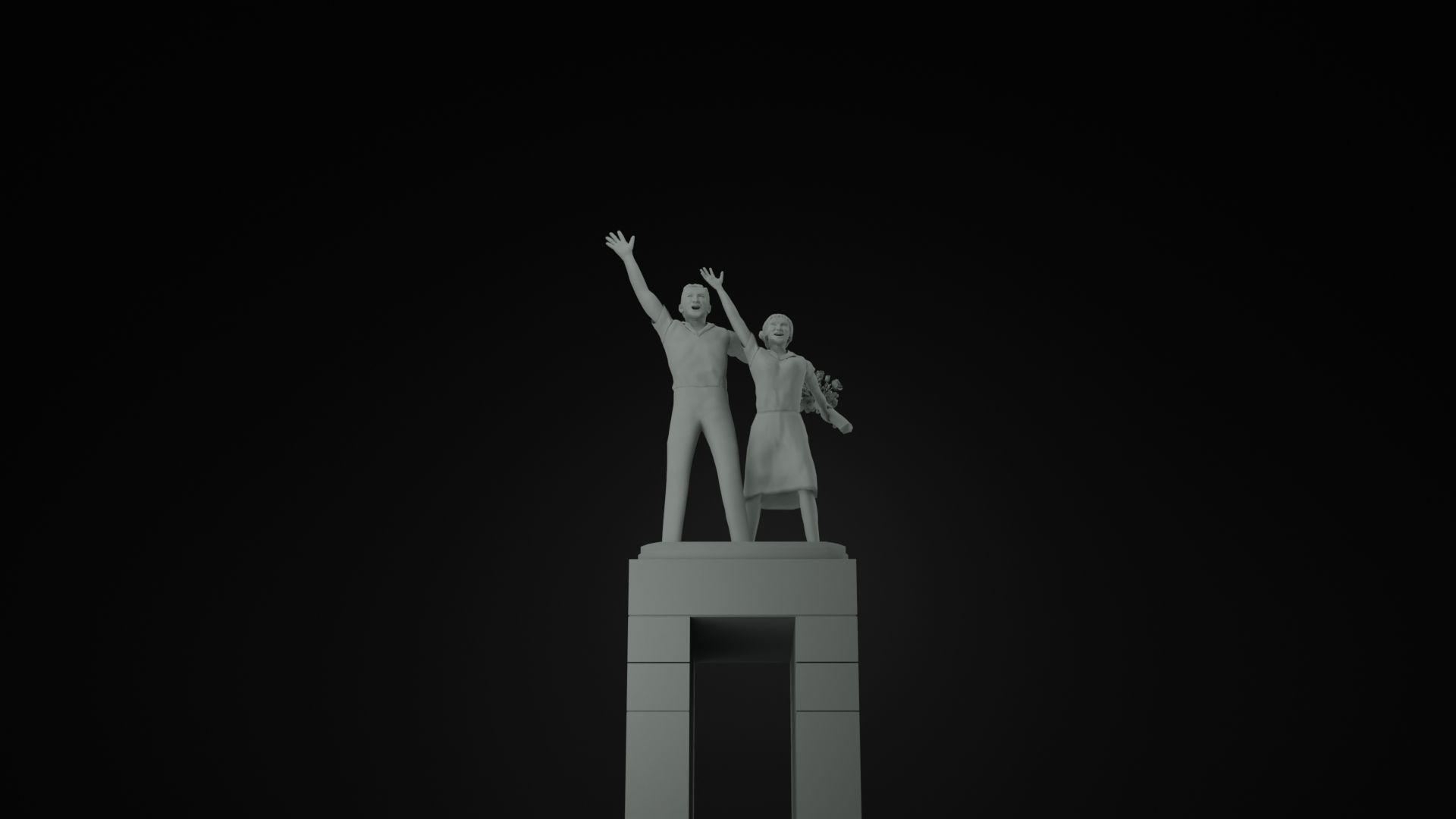 Selamat Datang Monument 3D model_32