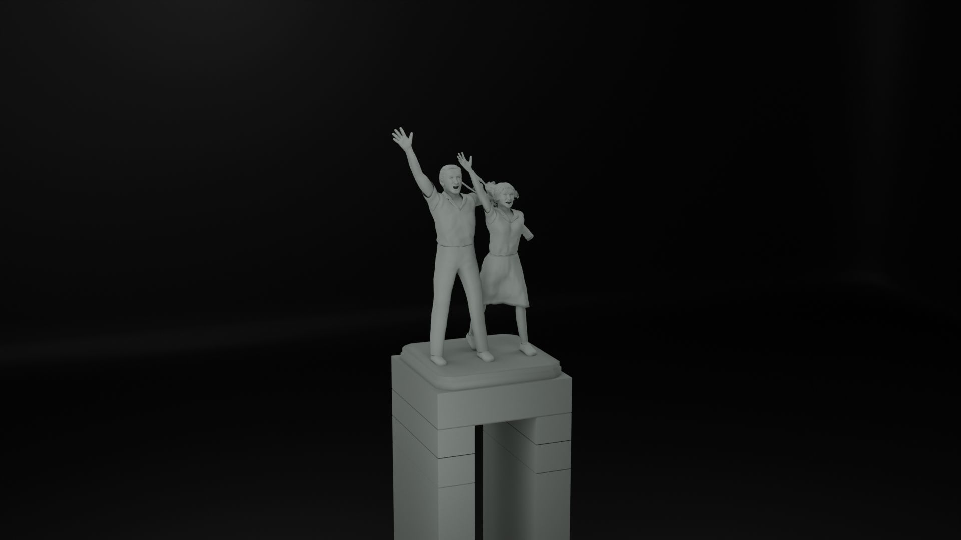 Selamat Datang Monument 3D model_1