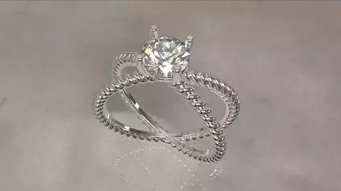 Engagement Diamond ring 3d printable 