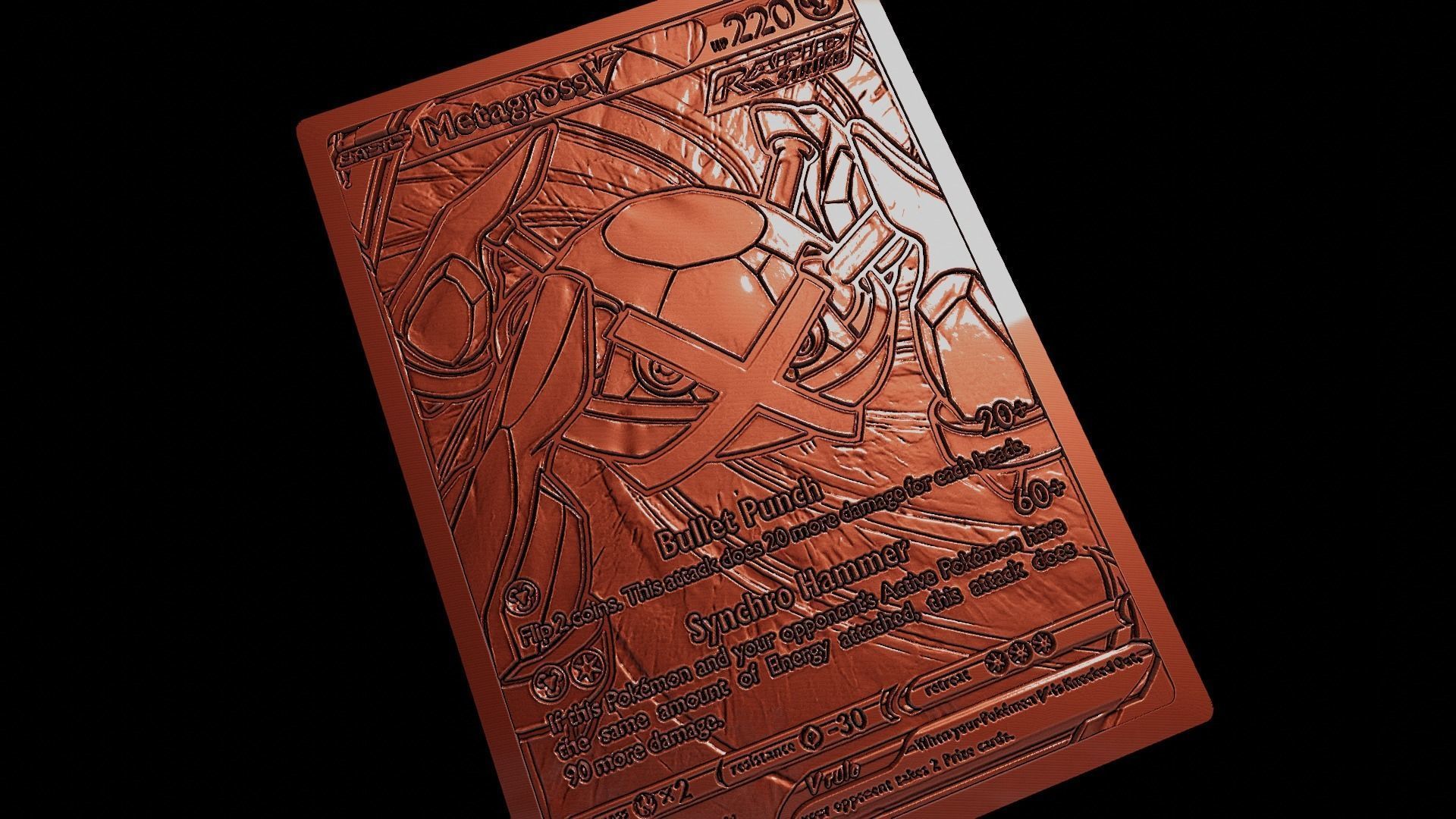 METAGROSS V POKEMON CARD 3D print model_2