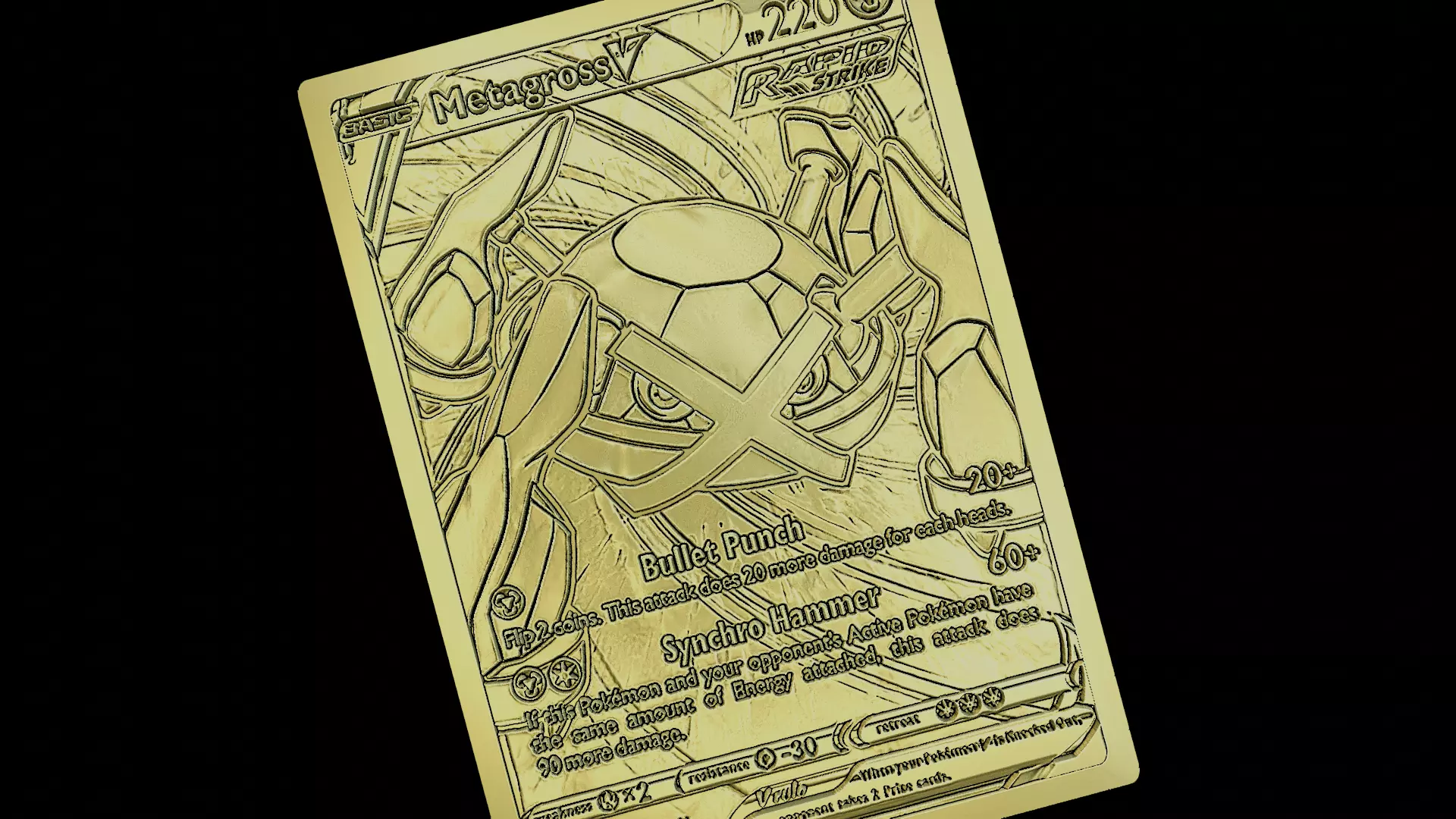 METAGROSS V POKEMON CARD 3D print model_0
