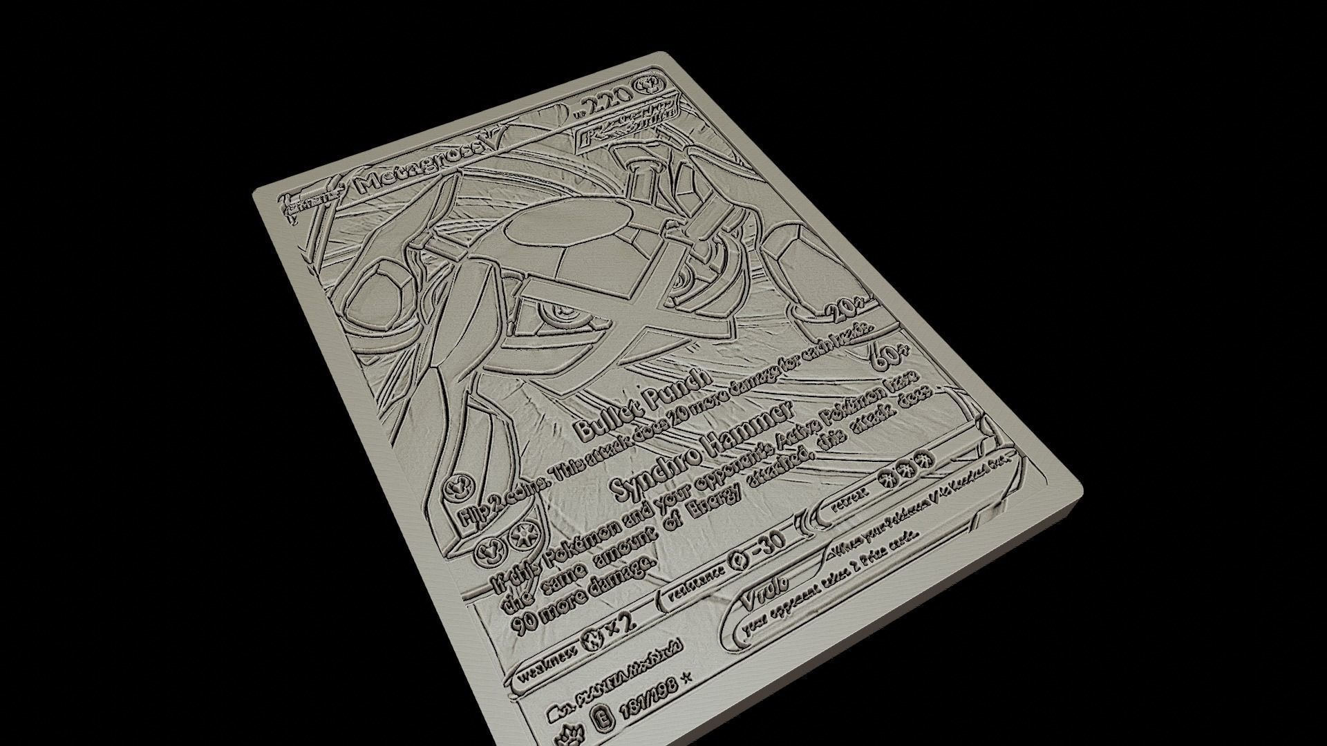 METAGROSS V POKEMON CARD 3D print model_4