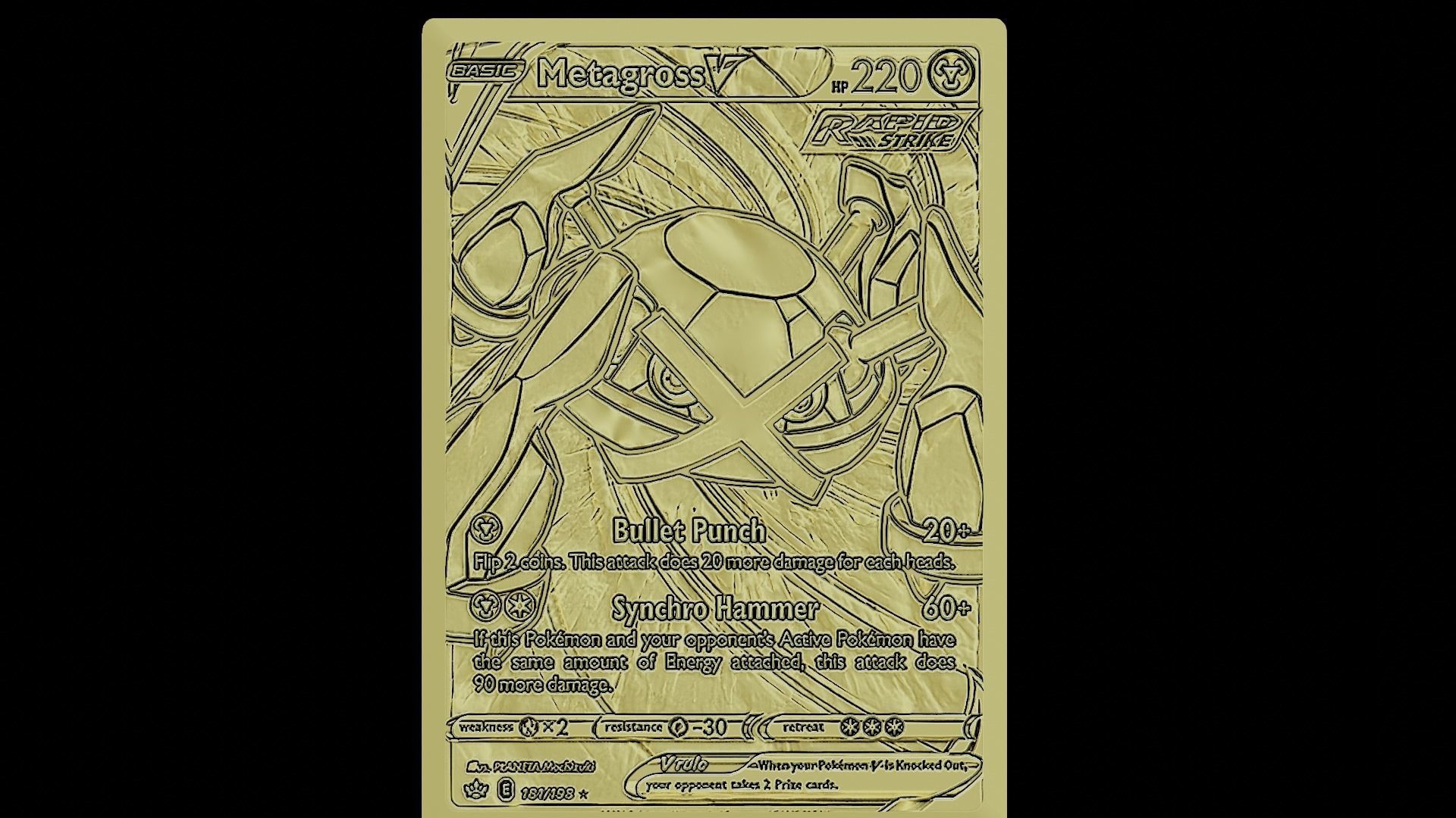 METAGROSS V POKEMON CARD 3D print model_1