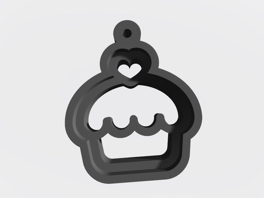 SET 10 KEYCHAINS 3D print models ice cream cake 3D print model_9