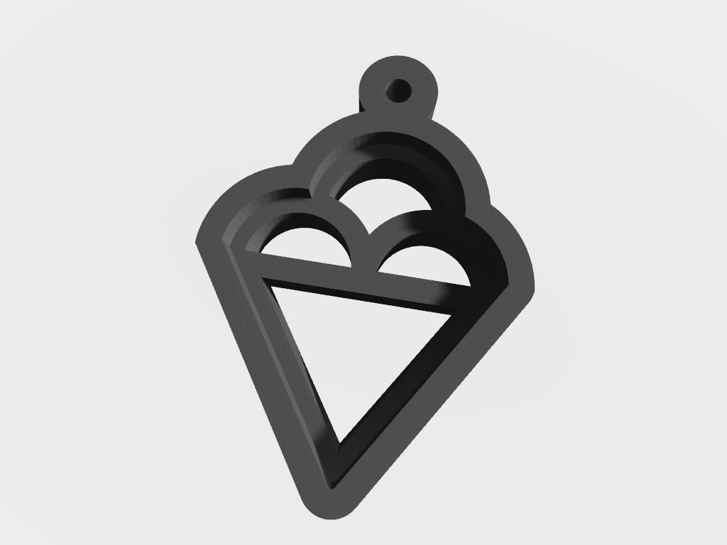 SET 10 KEYCHAINS 3D print models ice cream cake 3D print model_5