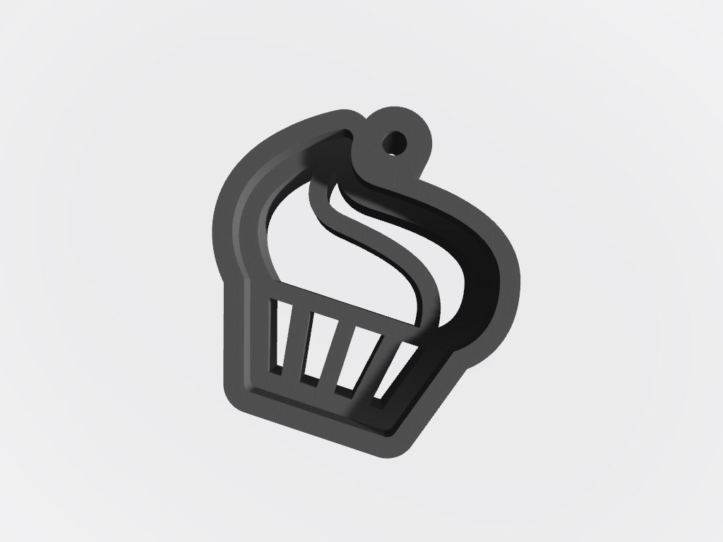 SET 10 KEYCHAINS 3D print models ice cream cake 3D print model_8