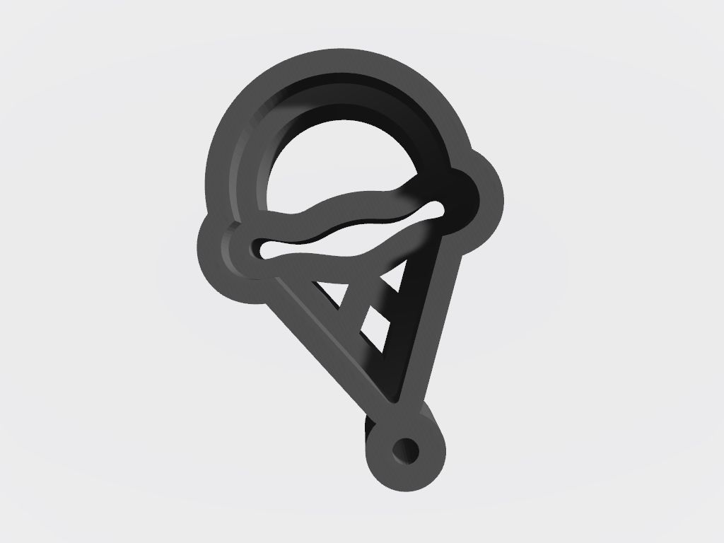 SET 10 KEYCHAINS 3D print models ice cream cake 3D print model_6