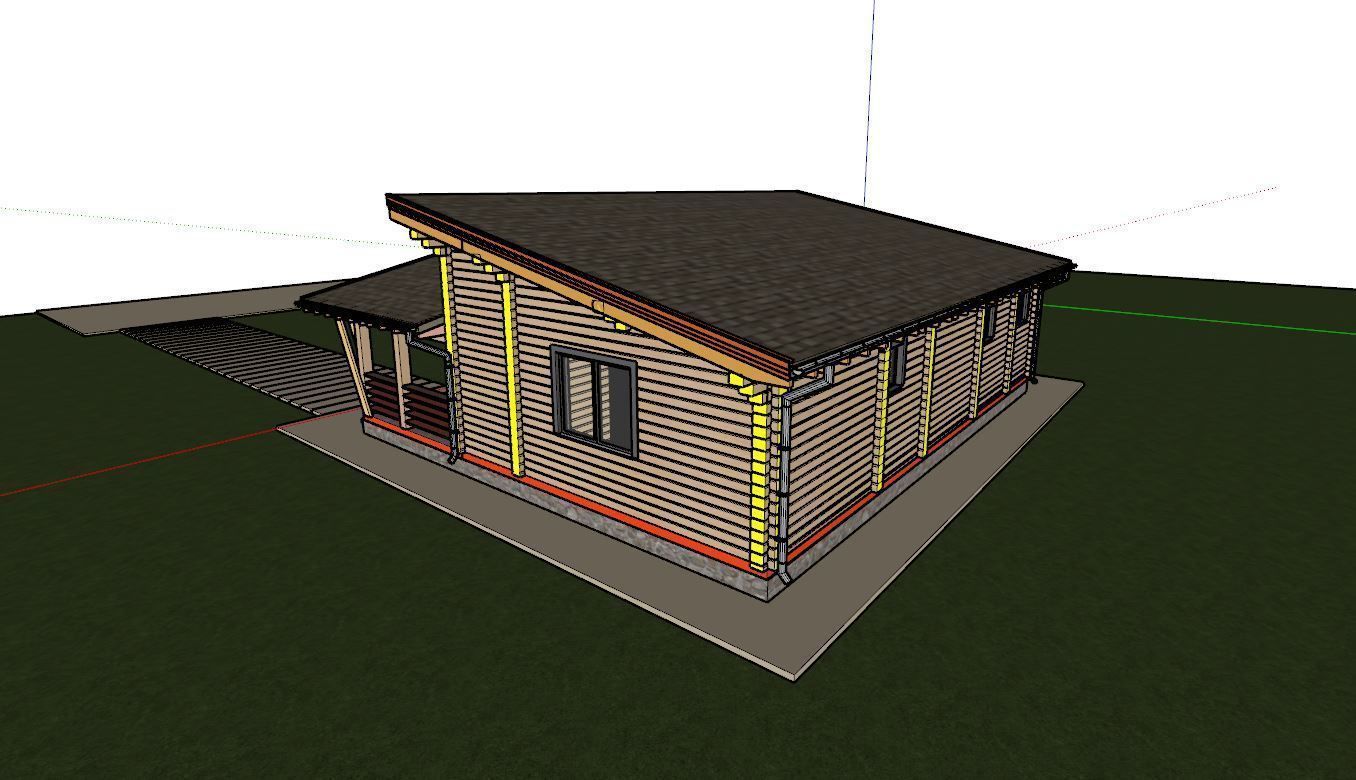 3D model of a wooden house 3D model_11