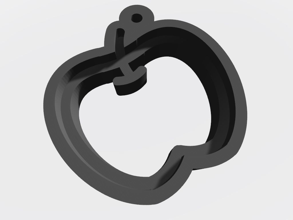 SET 10 KEYCHAINS 3D print models banana apple 3D print model_7