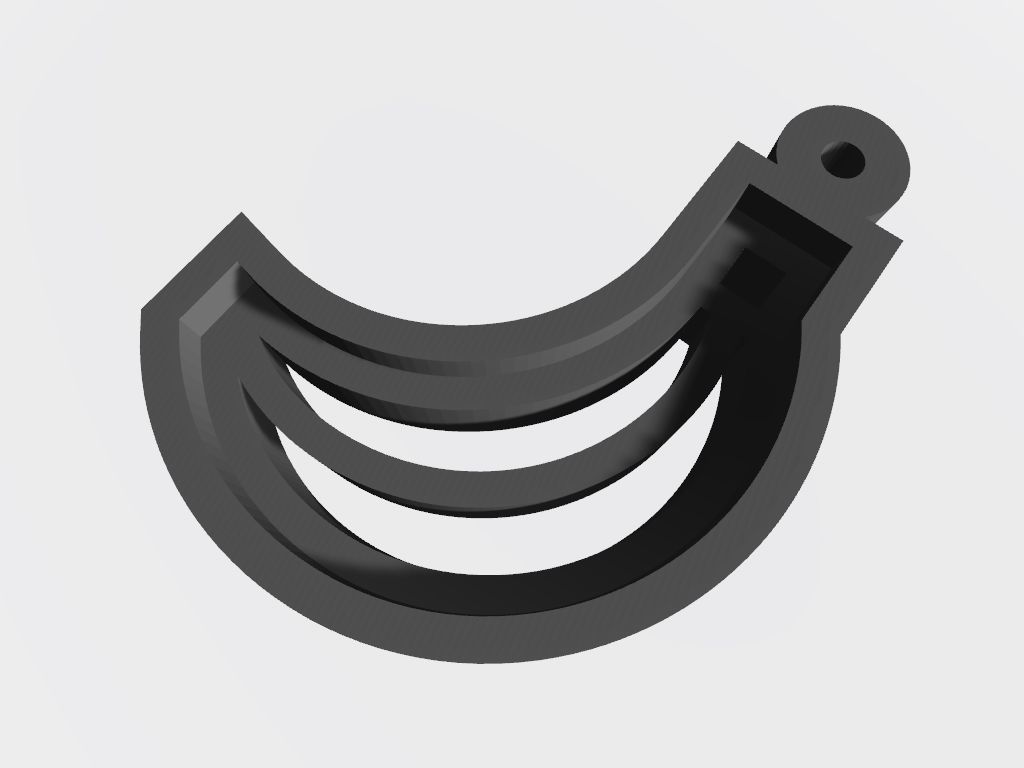 SET 10 KEYCHAINS 3D print models banana apple 3D print model_1