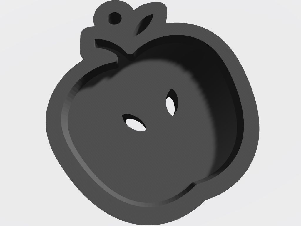 SET 10 KEYCHAINS 3D print models banana apple 3D print model_8