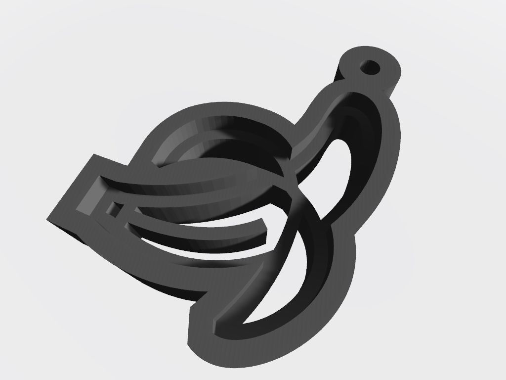 SET 10 KEYCHAINS 3D print models banana apple 3D print model_2