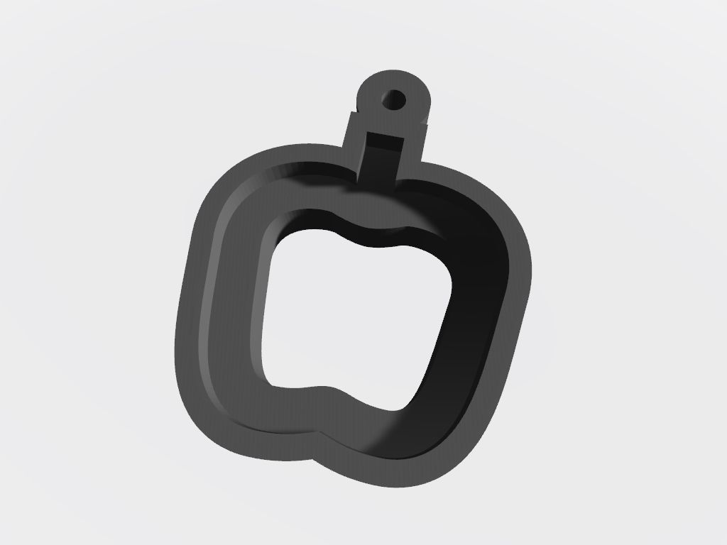 SET 10 KEYCHAINS 3D print models banana apple 3D print model_5