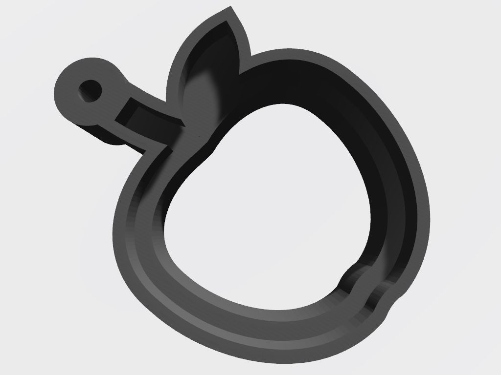 SET 10 KEYCHAINS 3D print models banana apple 3D print model_6