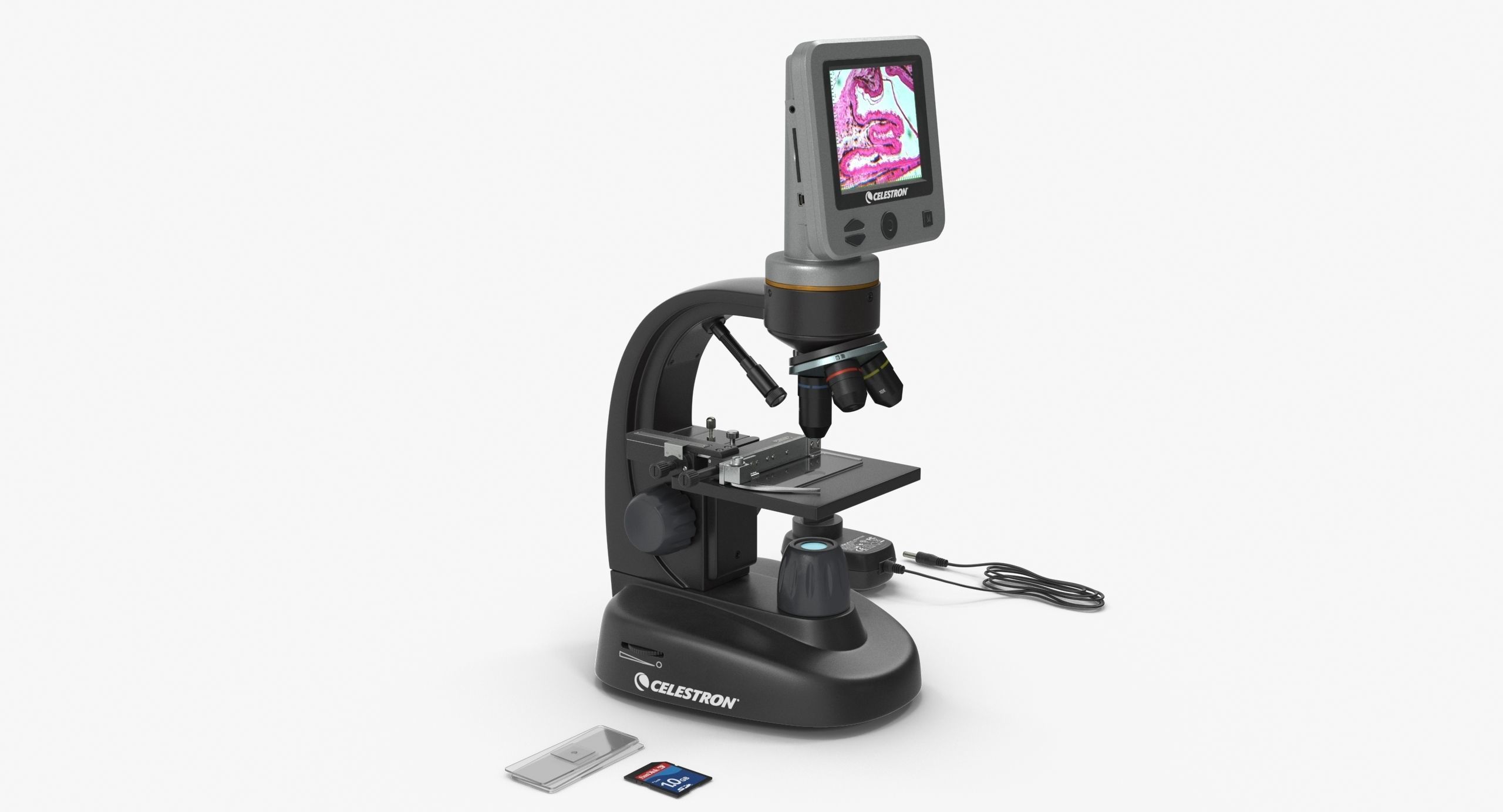 LCD Digital Microscope Celestron Low-poly 3D model_6