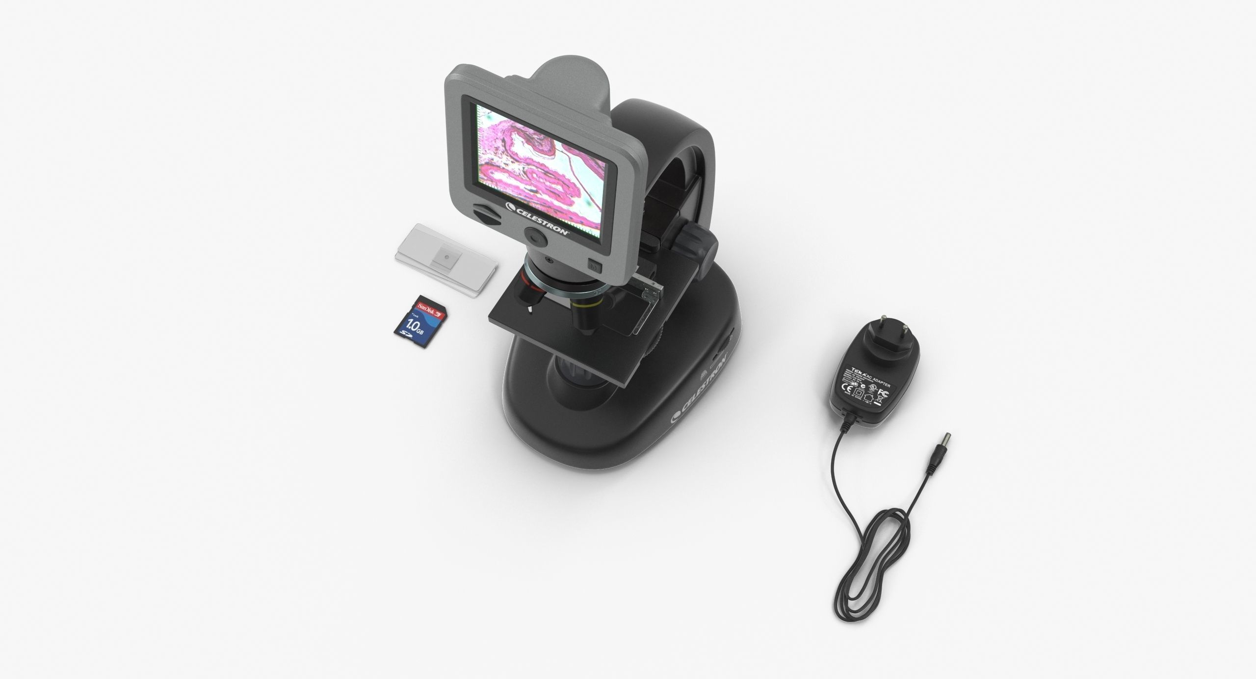 LCD Digital Microscope Celestron Low-poly 3D model_7