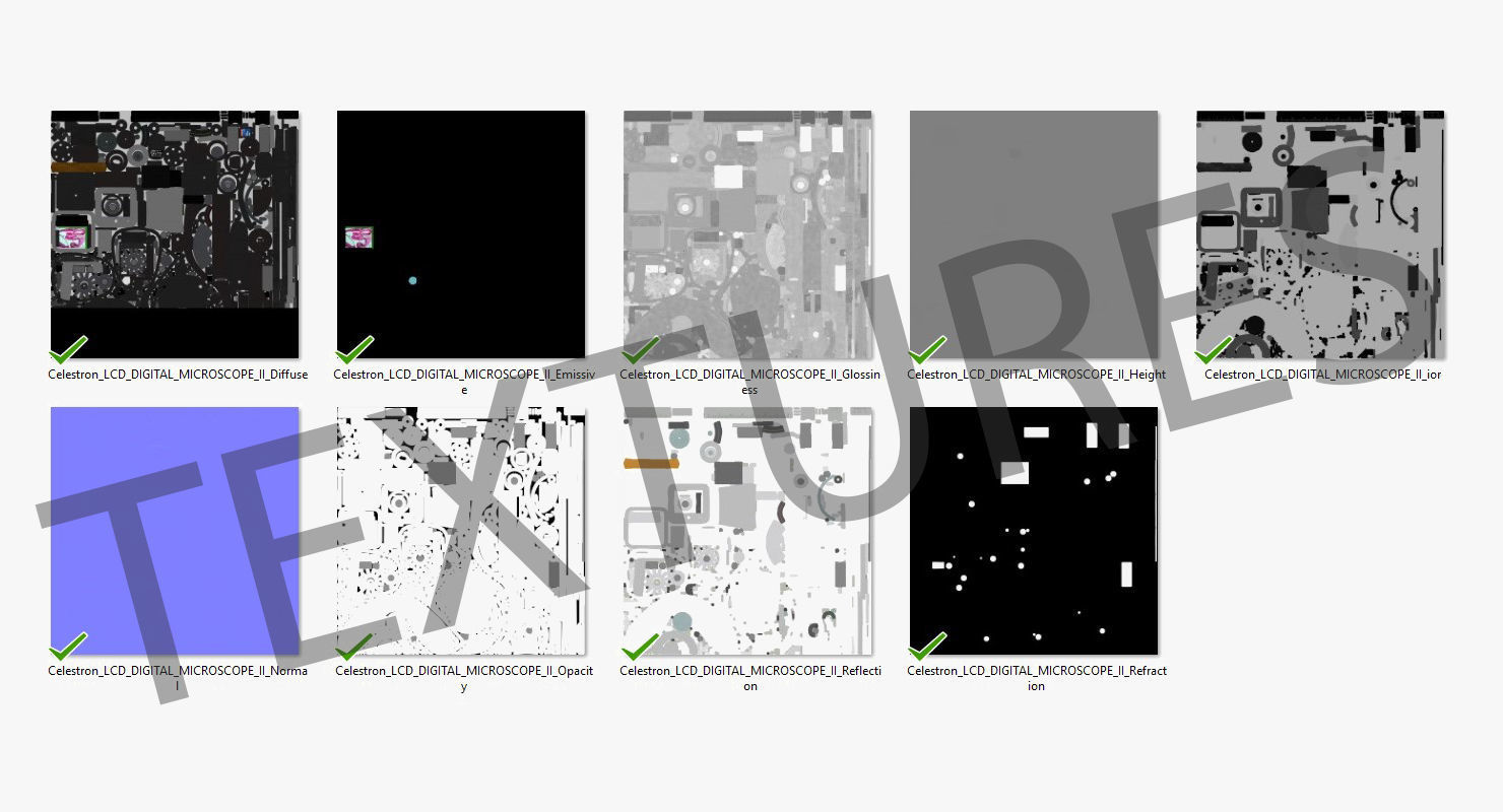 LCD Digital Microscope Celestron Low-poly 3D model_39