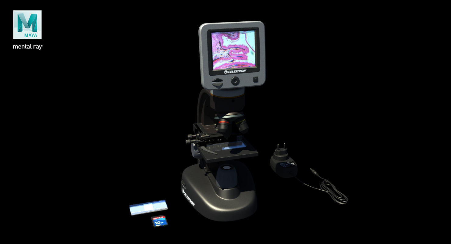 LCD Digital Microscope Celestron Low-poly 3D model_34