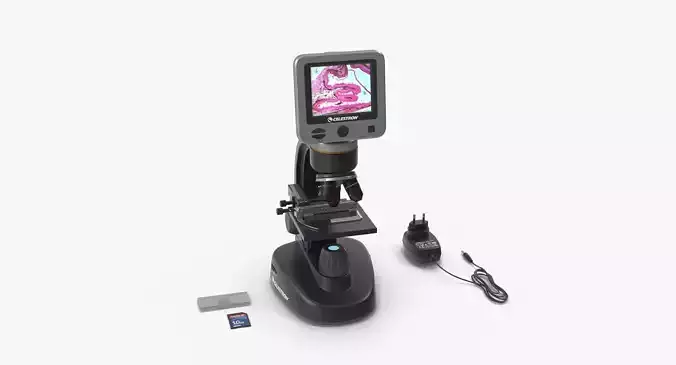 LCD Digital Microscope Celestron Low-poly 3D model