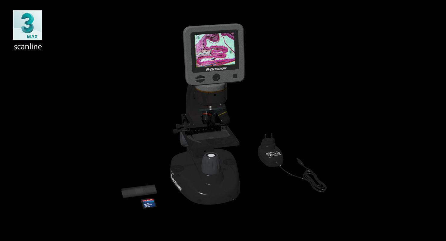LCD Digital Microscope Celestron Low-poly 3D model_32