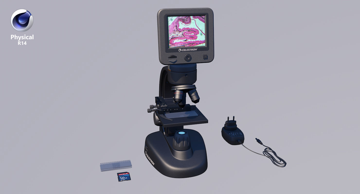 LCD Digital Microscope Celestron Low-poly 3D model_36
