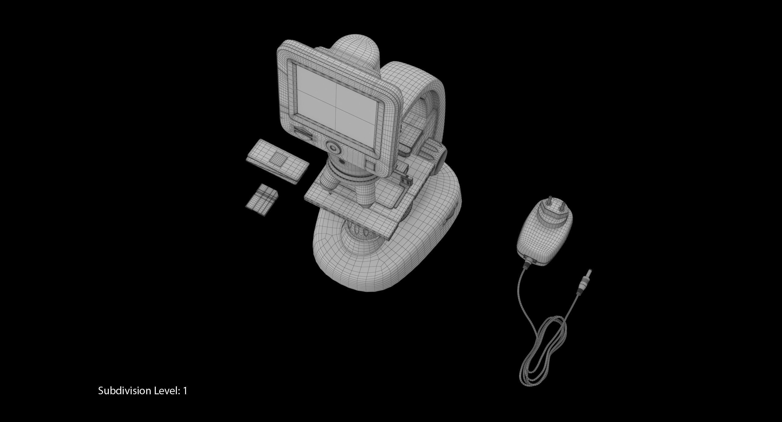 LCD Digital Microscope Celestron Low-poly 3D model_28