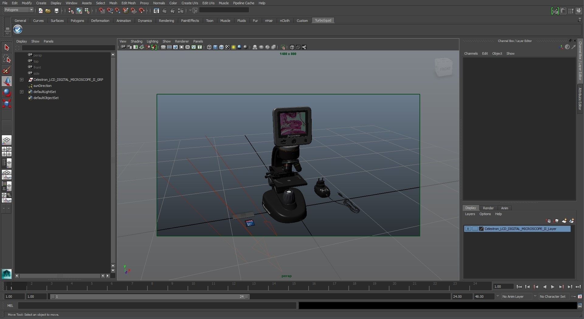 LCD Digital Microscope Celestron Low-poly 3D model_35