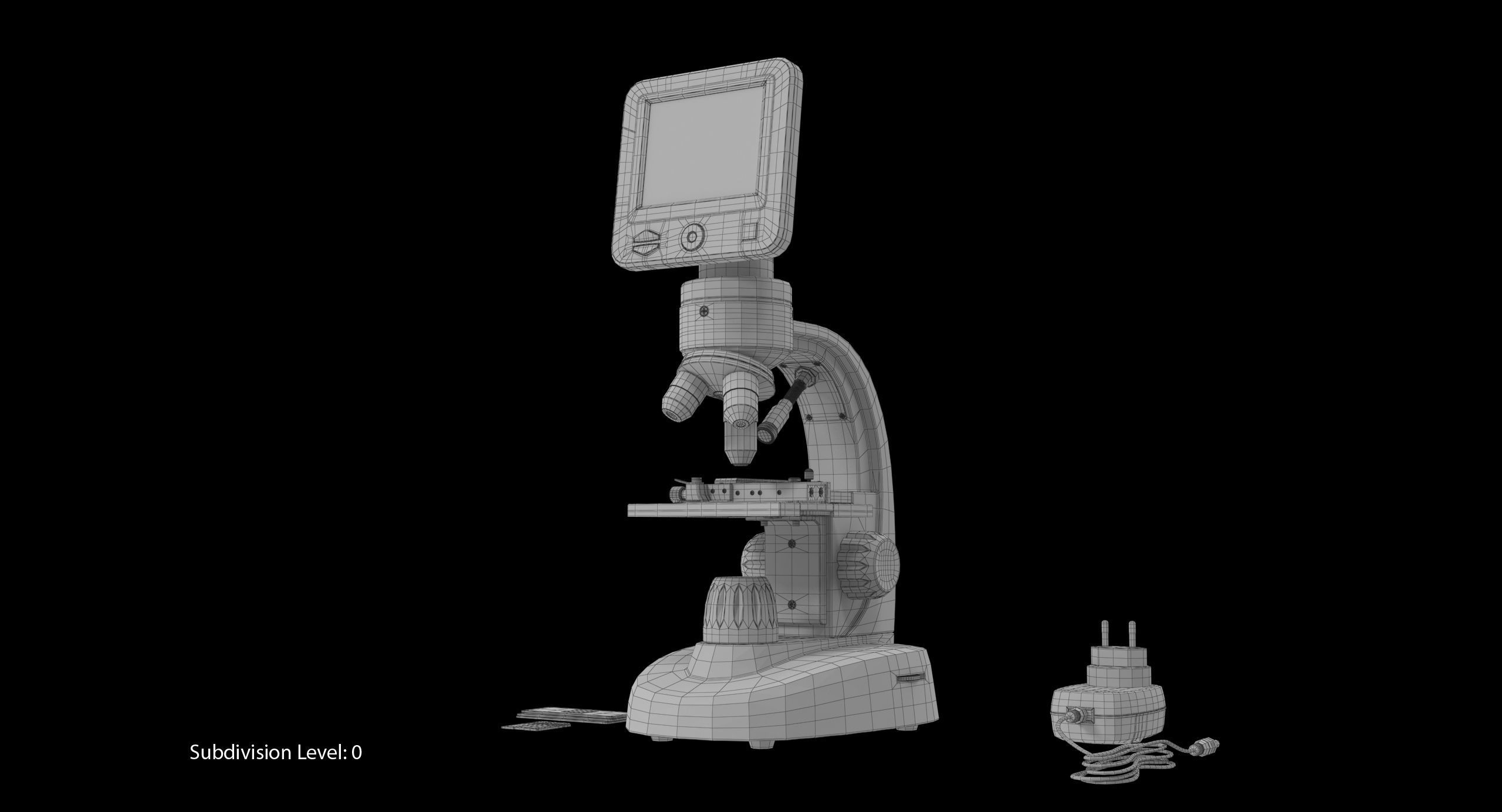 LCD Digital Microscope Celestron Low-poly 3D model_19