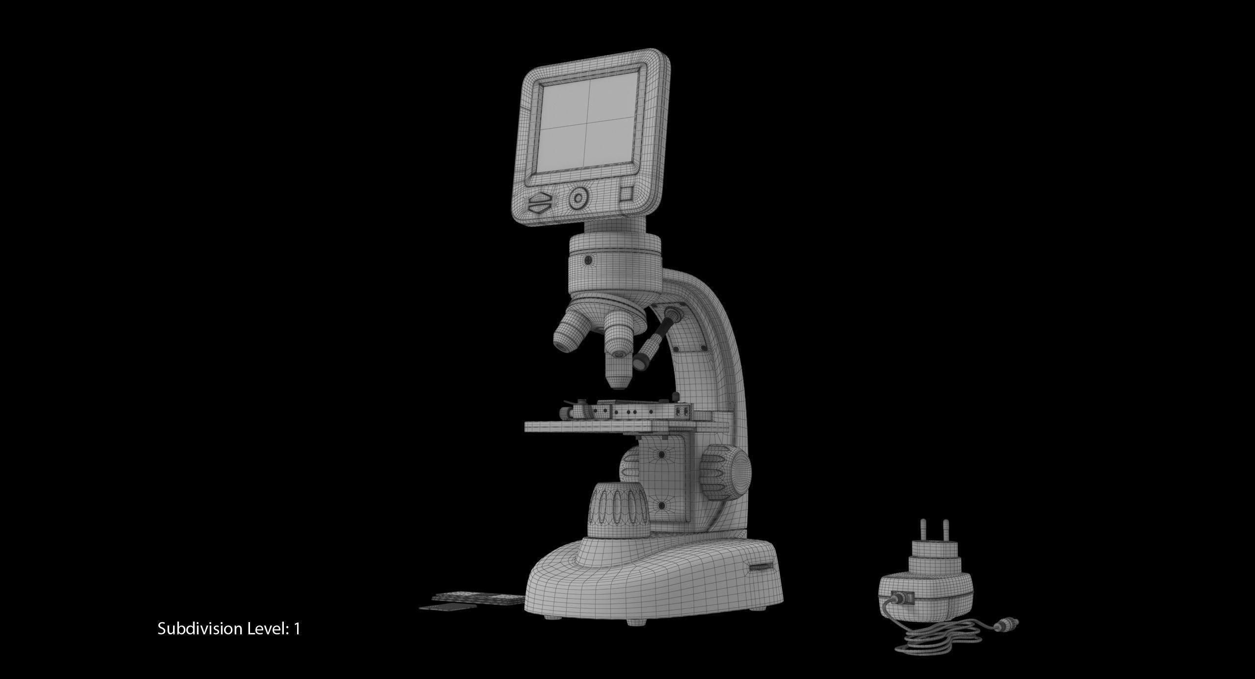 LCD Digital Microscope Celestron Low-poly 3D model_20