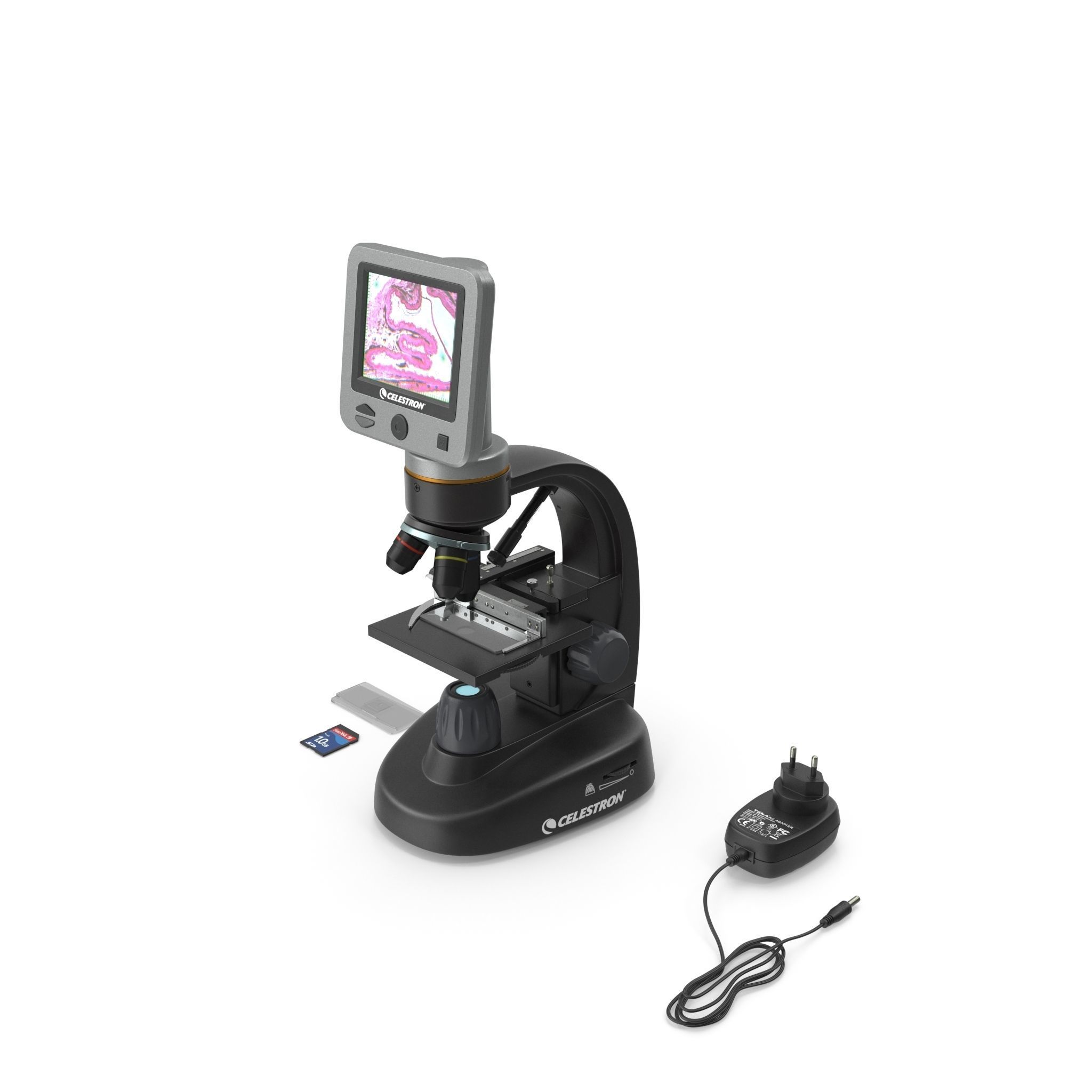 LCD Digital Microscope Celestron Low-poly 3D model_10