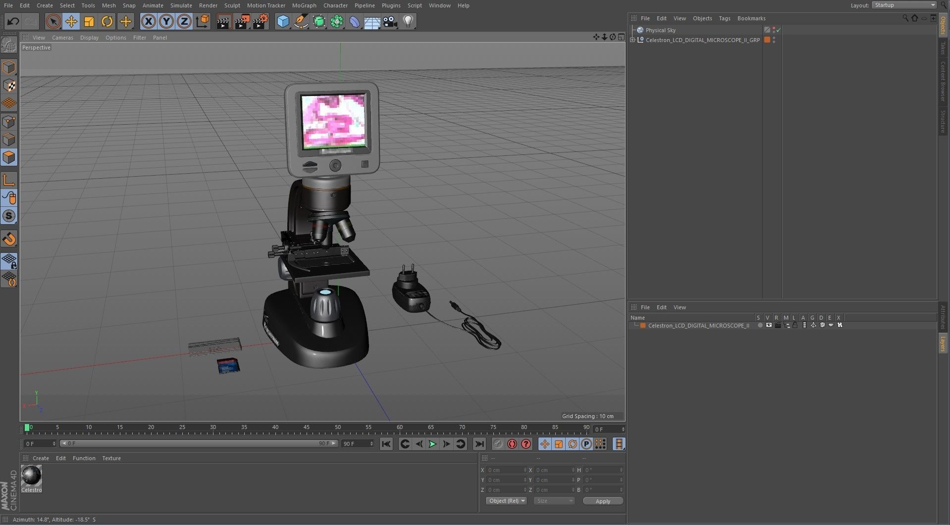 LCD Digital Microscope Celestron Low-poly 3D model_38