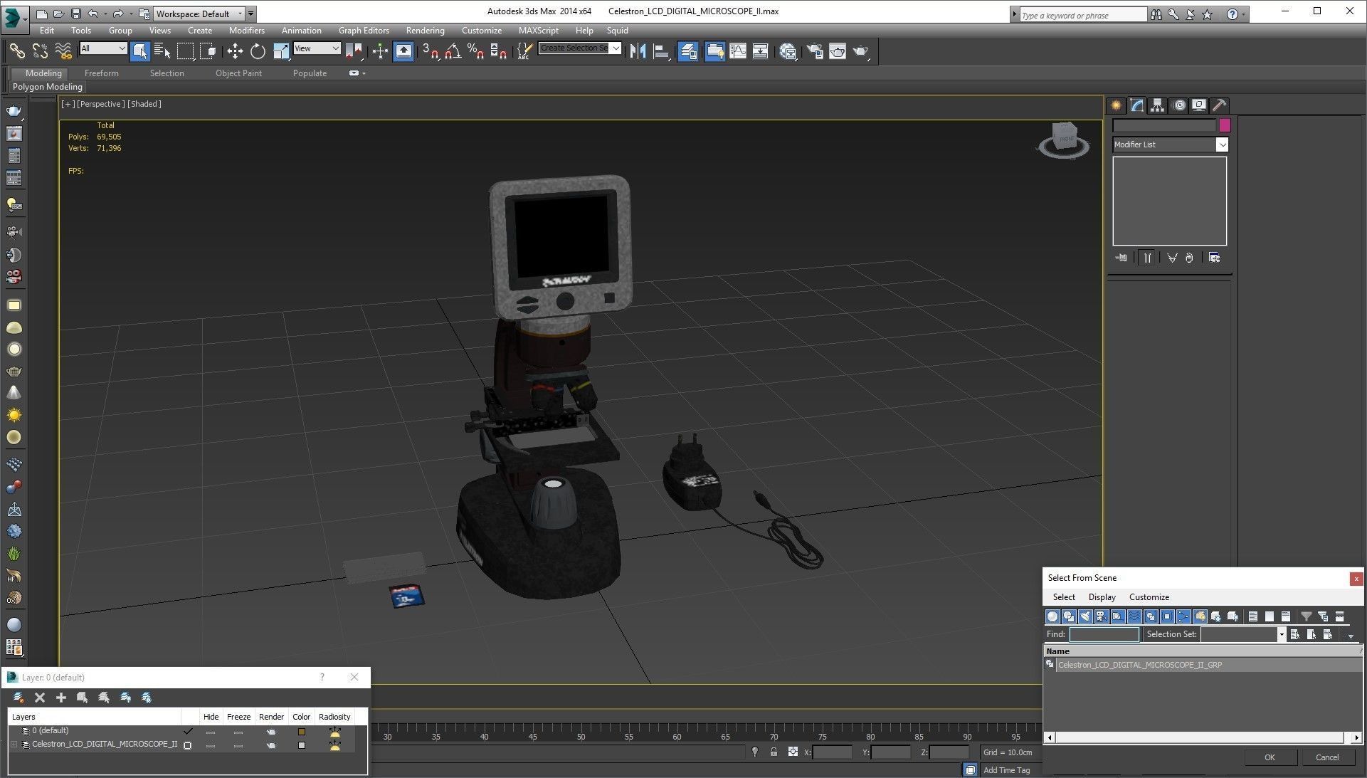 LCD Digital Microscope Celestron Low-poly 3D model_33