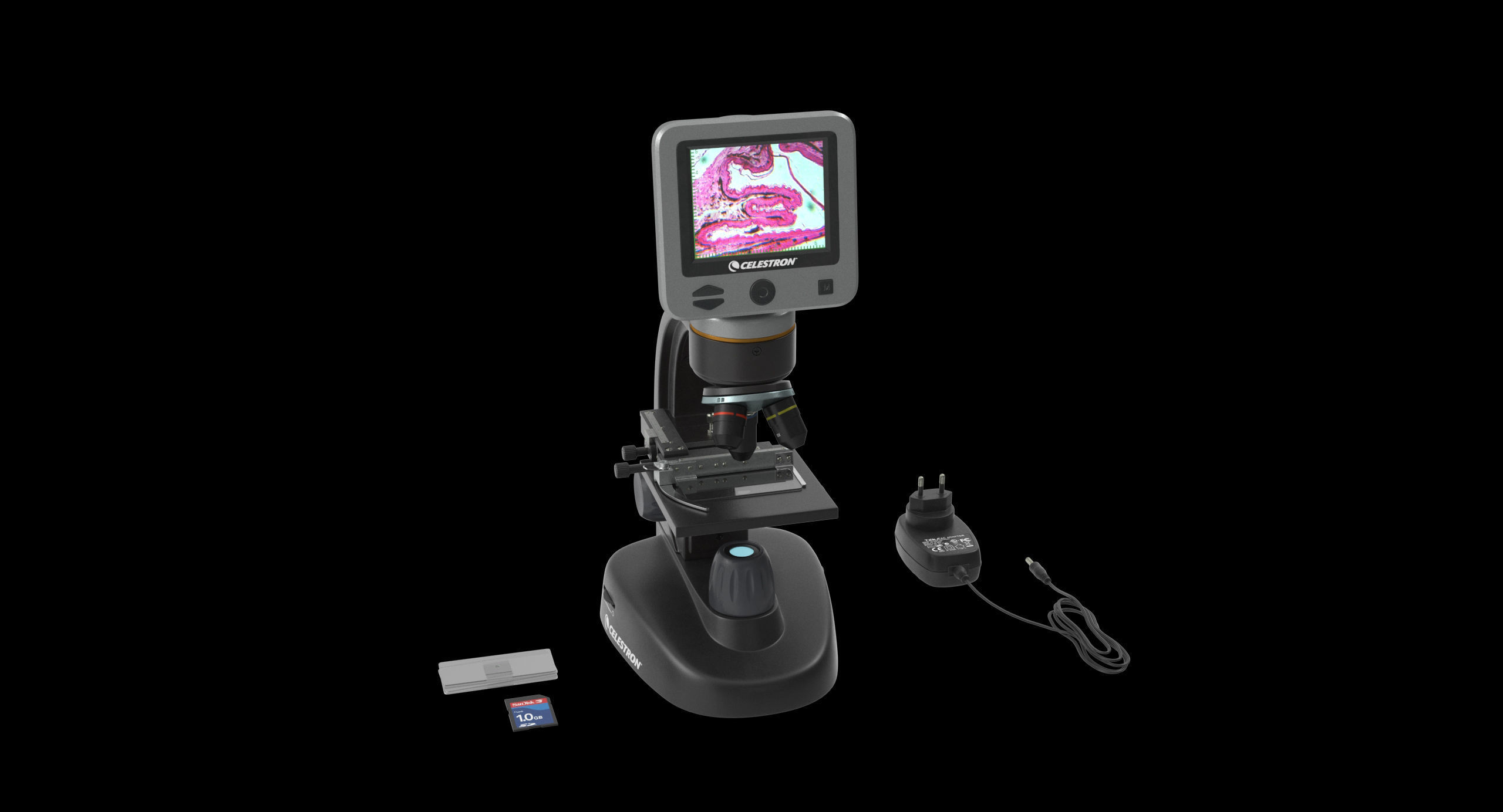 LCD Digital Microscope Celestron Low-poly 3D model_1
